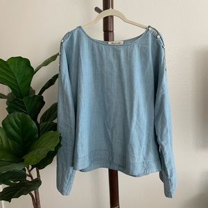 Madewell Denim Long-Sleeve Top